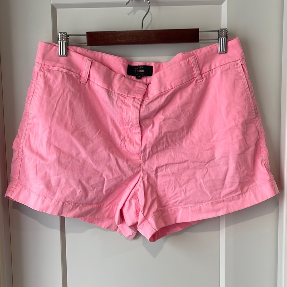 J. Crew Washed Neon Pink Chino Shorts
